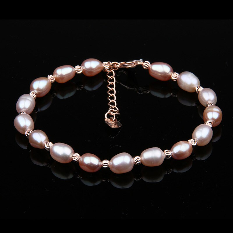 100% braccialetti di perle d'acqua dolce naturali braccialetto di perle naturali per le donne braccialetti di polsini avvolgere il braccialetto di perle: 7