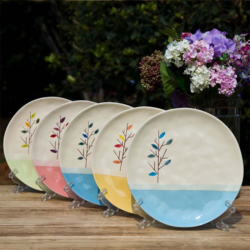 8 Inch Japanse stijl Moderne Plaat Keramische Servies Servies Restaurant Steak Spaghetti Schotel Fruit Gebak Schotel Platte Platen