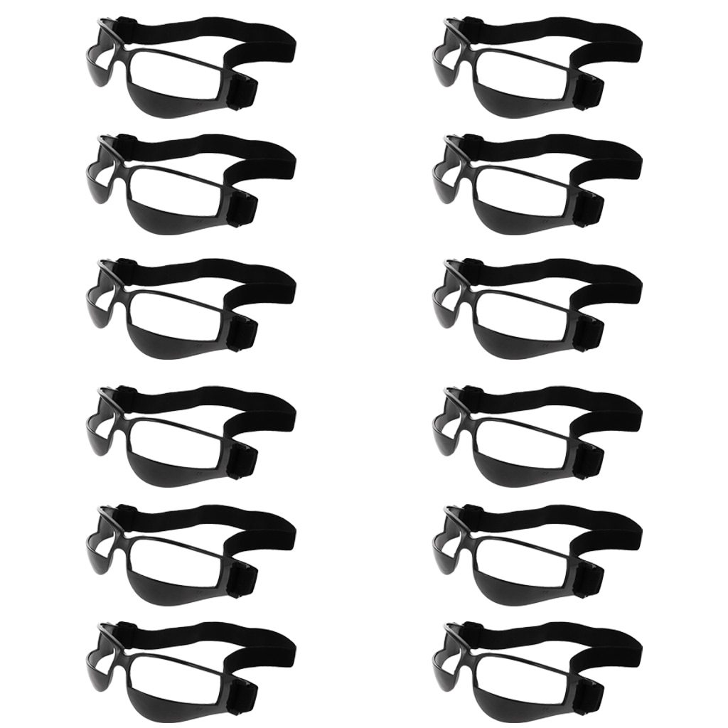 12 stykker basketball dribling dribbling briller specs træningsbriller - sort