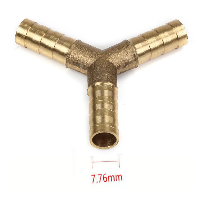 Y form u forme t forme korsform slangeadapter, rustfrit stål 1/4 "7mm barb fitting 3 måde tee barbed  co2 slange splicer homebrew: Y formet