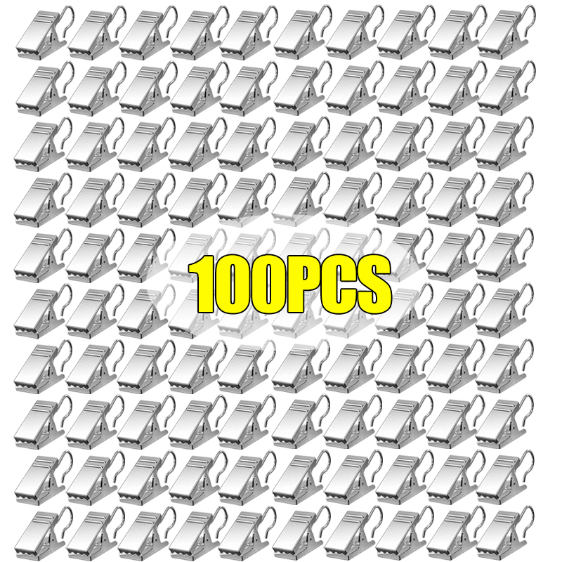 100/10PCS Mini Curtain Hooks Metal Small Clips Multipurpose Photos Shower Window Curtain Fixed Clip Reusable Home Storage Hook: PURPLE
