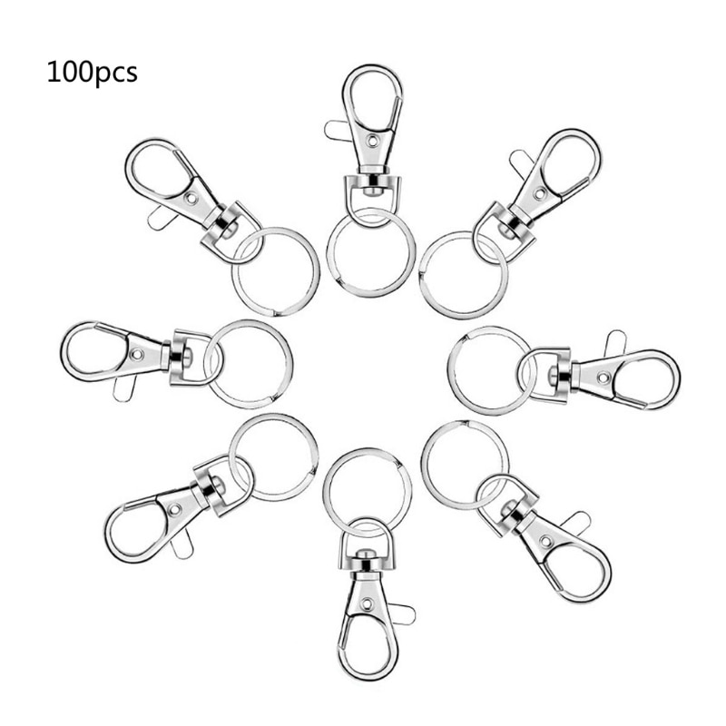 100 Sleutelhanger Haken Met Sleutelhangers Sleutelhanger Clip Haken Met Ringen Sieraden Maken