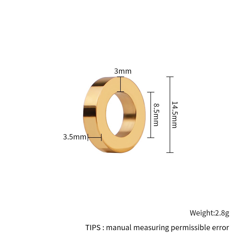 10 pezzi per lotto 3.5x14.5mm perline distanziatrici vuote per la creazione di gioielli perline rotonde in acciaio inossidabile accessori fai da te