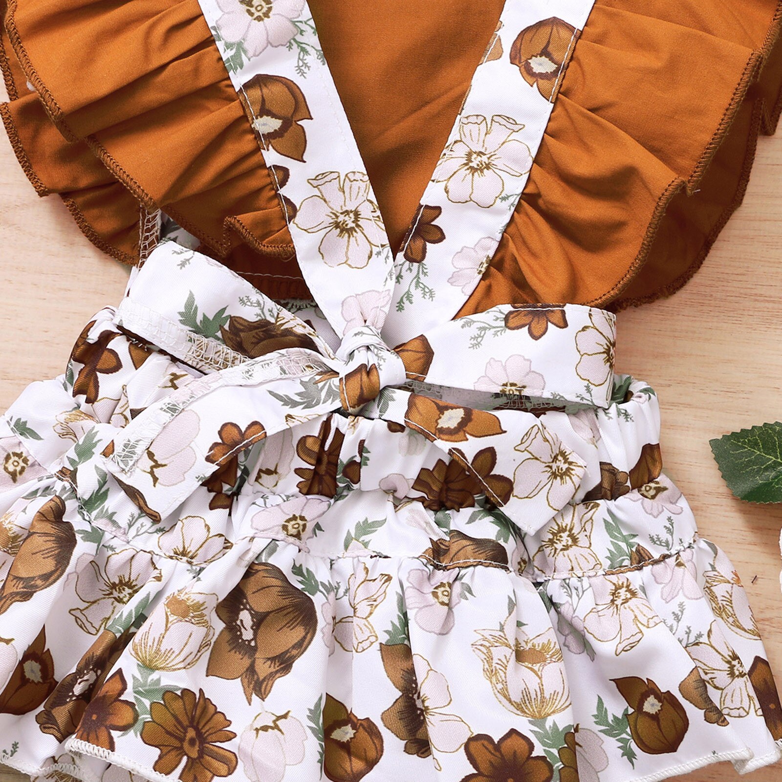 Vêtements pour bébés filles, -né, body à volants, imprimé Floral, vêtements pour enfants, combinaison mignonne, ensembles tête,