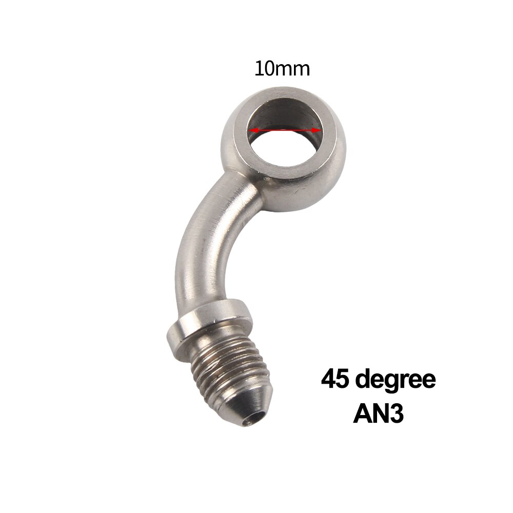 AN3 Motorcycle Motor Bike Hydraulic Brake Oil Hose Line Banjo Fitting m10x1 stainless Steel 10mm: BJ13B