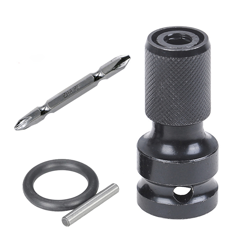 1/2 Inch Vierkant Tot 1/4 Inch Hex Ratel Socket Slagmoersleutel Socket Set Adapter Spanner Drive Converter Quick Release gereedschap: Dark Purple