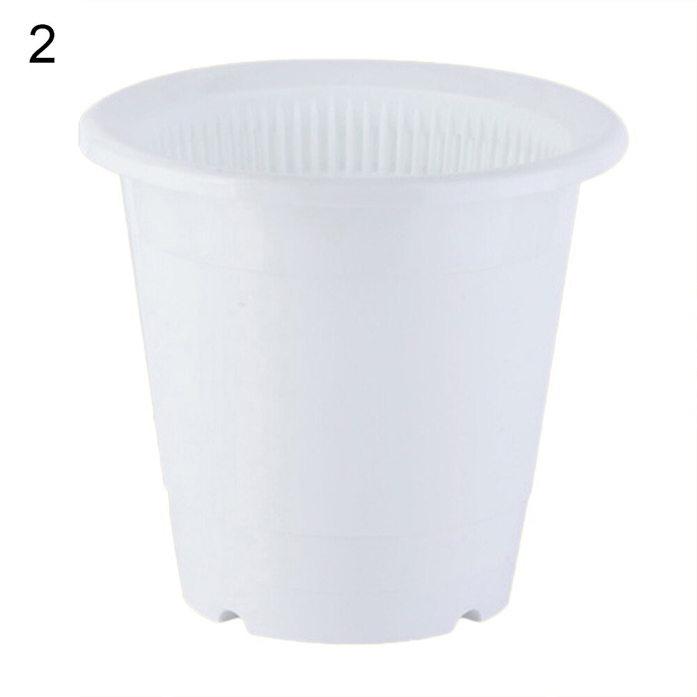 Drainage Slotted Hole Succulents Orchid Flower Inner Outer Pot Container Home Office Decor Planter Desktop Flower Pots: 2