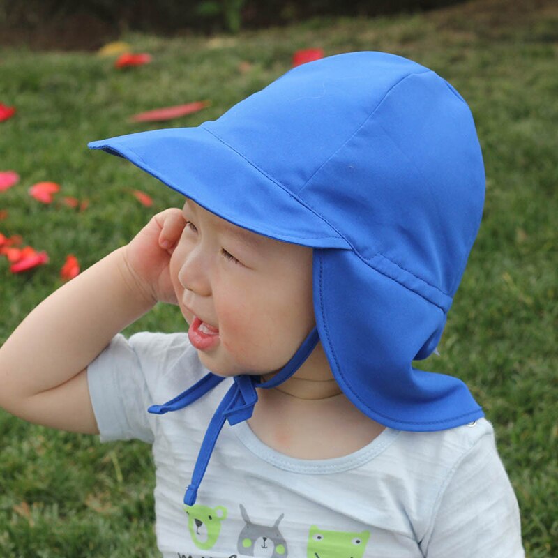 Gorro de Sol para bebé, gorro de verano para exteriores con protección UV para playa para niños y niñas, gorro con solapa para natación de 0 a 5 años