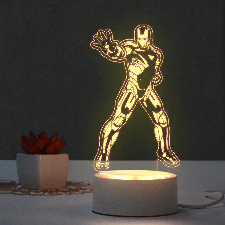 Anime and game-style night light decoration table lamp: iron Man-2