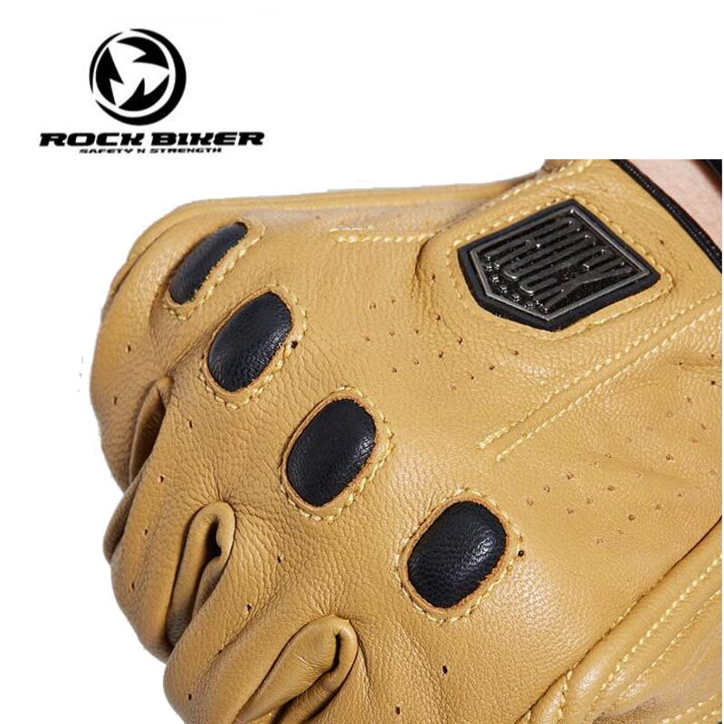 ROCK BIKER Vintage motorrijden handschoenen Motorbike racing handschoen gemaakt van leer schapenvacht kan screen 2 kleuren
