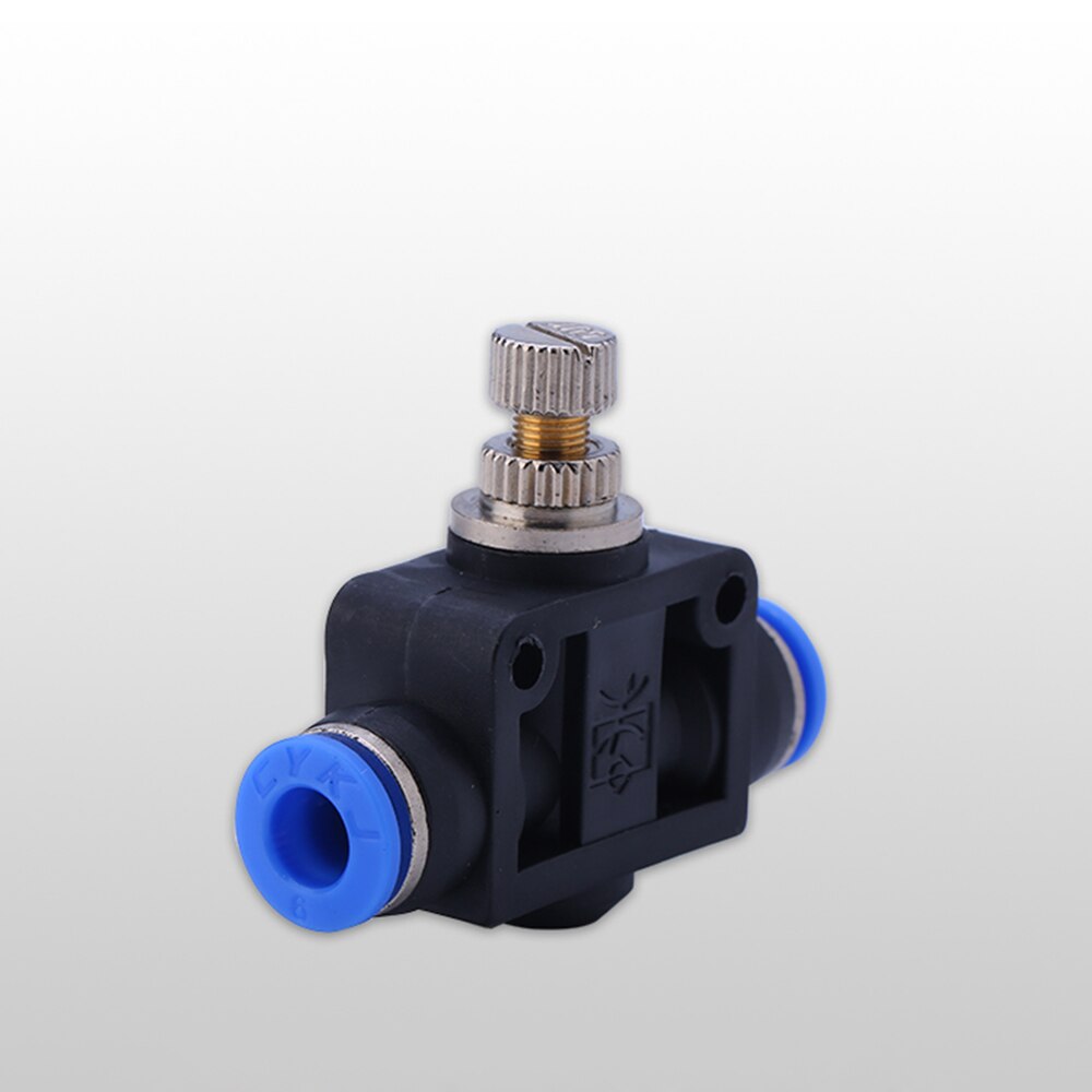 SA-conector rápido neumático de 4mm, 6mm, 8mm, 10mm, 12mm, manguera de flujo de gas, Conector de válvula de regulación manual, controlador de velocidad del aire