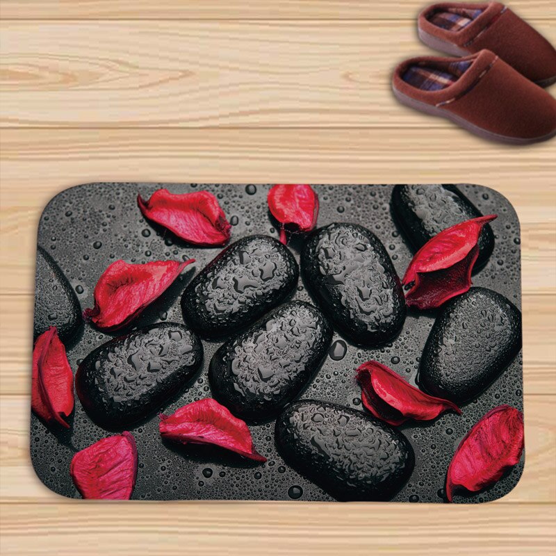 3D tapis de pierre de galets paillassons tapis de porte cuisine extérieure salon tapis de sol tapis zone imperméable couloir bienvenue tapis de sol tapis: TMD0013