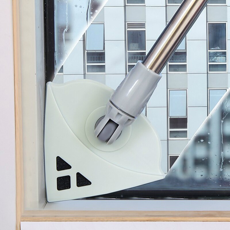 Håndholdt glass vindusvisker dobbel side netisk rensebørste til 5-36mm vindusvaskeverktøy med teleskopstang: Grønn