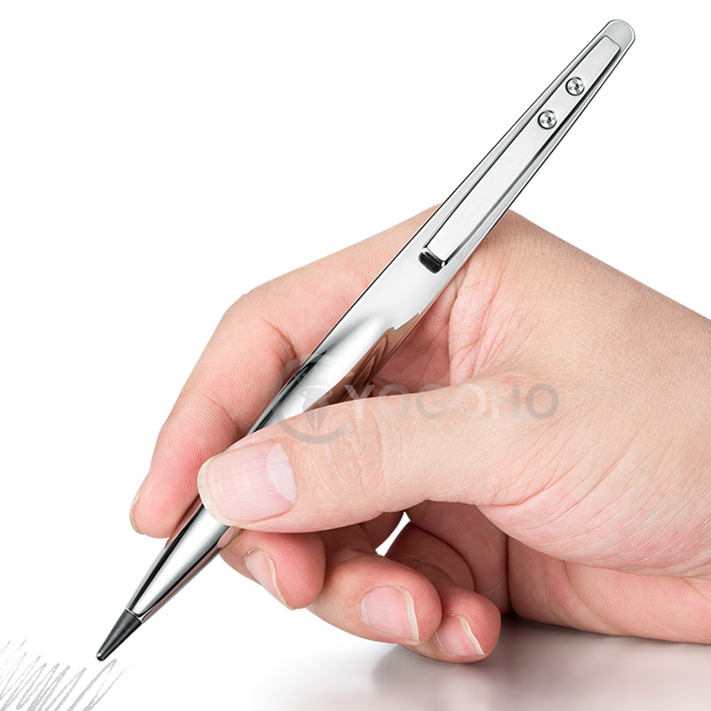 Penna eterna permanente creativa nera/argento/grigia senza inchiostro matita per penne senza inchiostro in metallo con confezione regalo di lusso