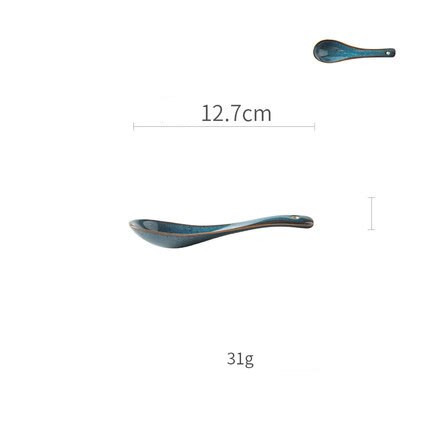 ANTOWALL-cazo cuchara sopera de cerámica para niños, cuchara de arroz sencilla y grande para el hogar, estilo nórdico: spoon S