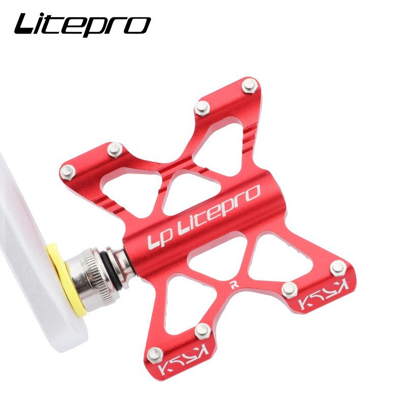 LP Litepro K5 Fahrrad schnell Freisetzung QR Pedal MTB Lagerbier Pedale Falten Straße Fahrrad Antislip extra Große Größe für Mann große Fuß