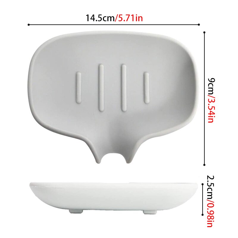 Siliconen Zeepbakje Met Afvoer Bar Zeep Houder Zelflozende Waterval Zeep Lade Voor Douche Badkamer