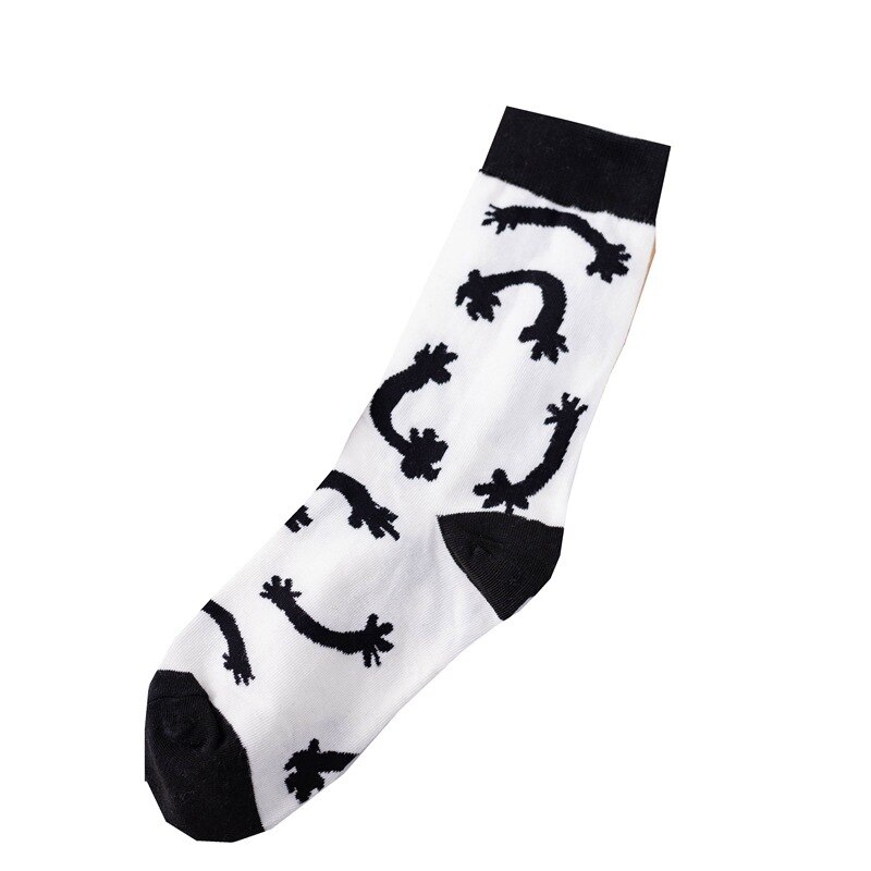 Cute striped socks funny cow print cartoon casual socks cute animals chaussettes kawaii happy deodorant socks