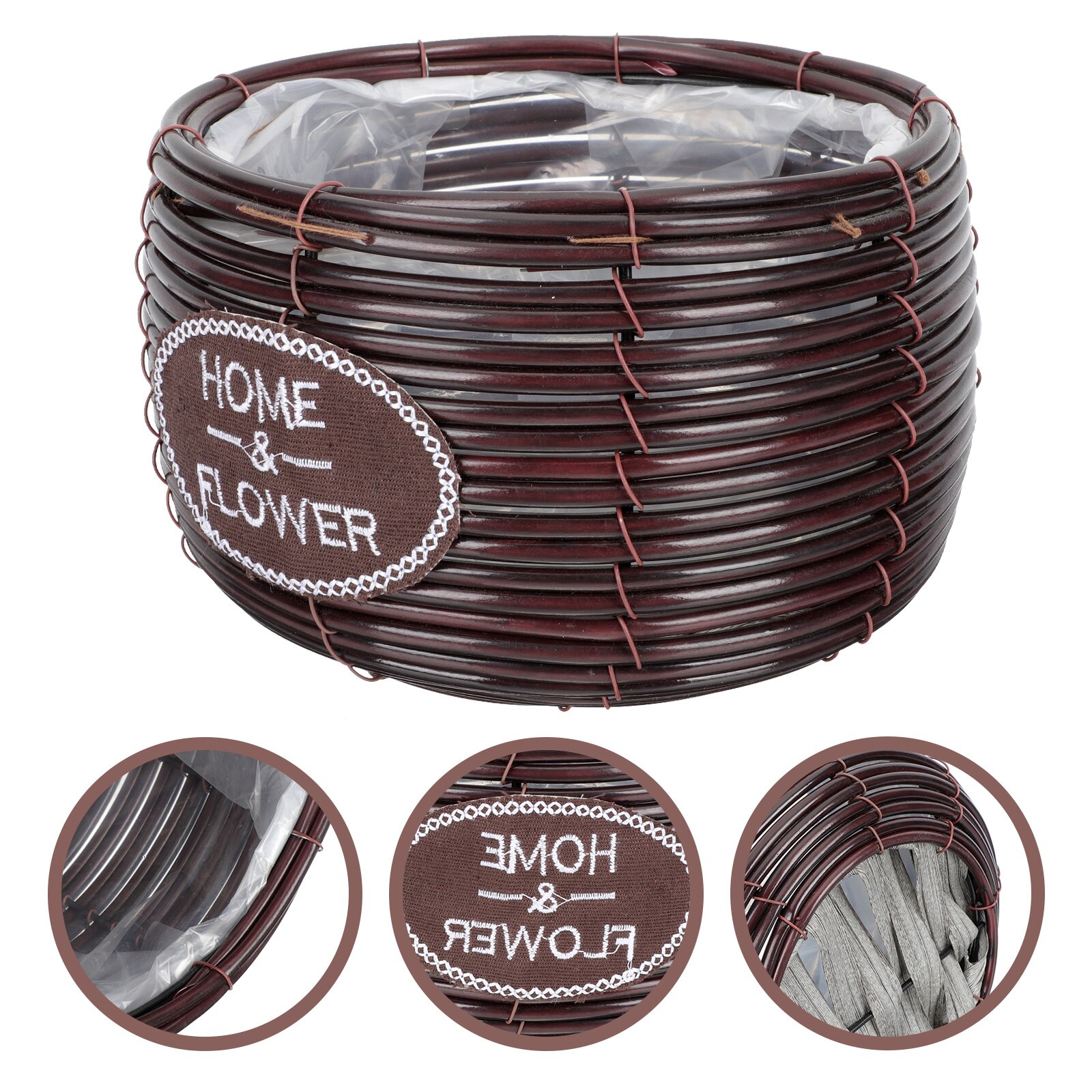 Maceta tejida, cesta creativa para plantar flores, contenedor para arreglos florales