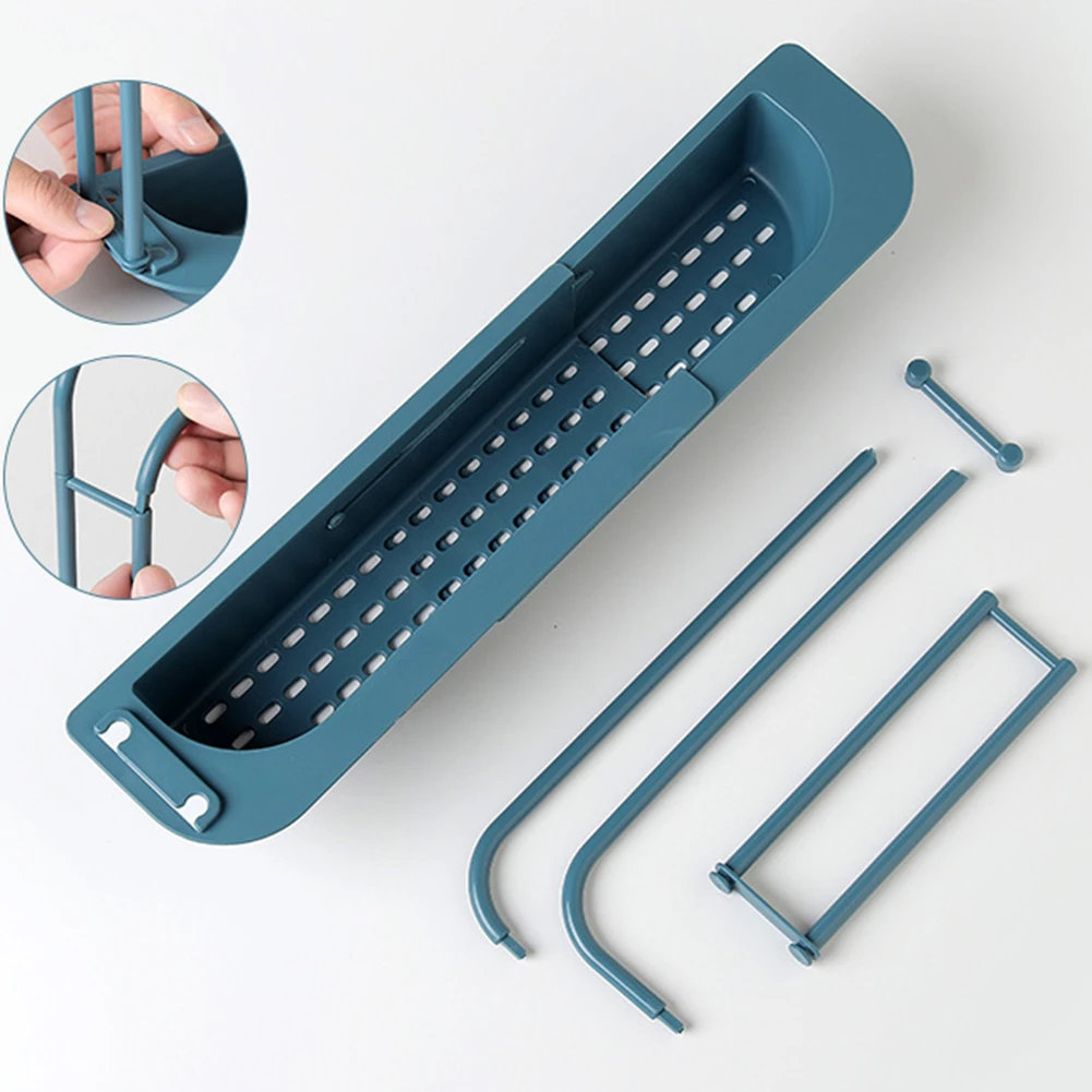Étagère télescopique pour évier, étagère de proximité de cuisine, ininer T1 EvaluRegina, porte-éponge, serviette T1, rangement EvaluBasket, gadgets, accessoires