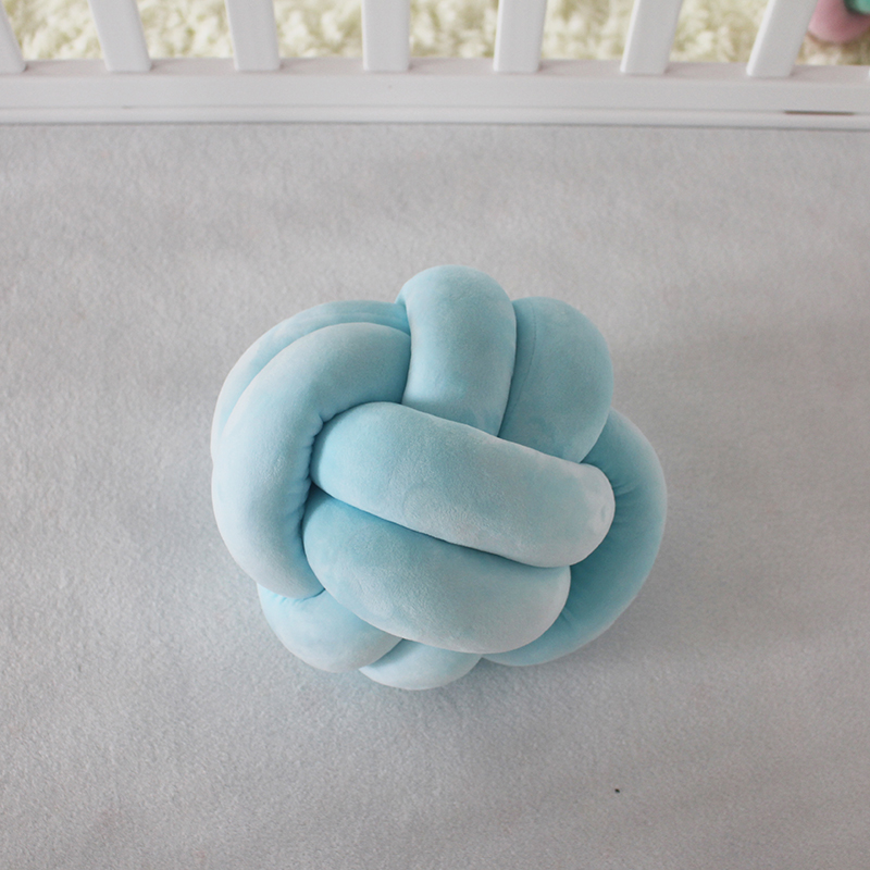 Newborn Baby Room Cushion Pillow Knot Pillow Cuddle Pillows Accessories Kids Room Washable YBD007: C