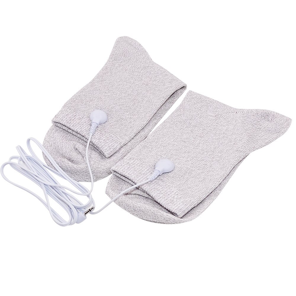 TENS EMS – gants électriques à électrodes, en Fiber d&#39;argent conductrice pour le Massage du corps, coussinets de thérapie physique saine