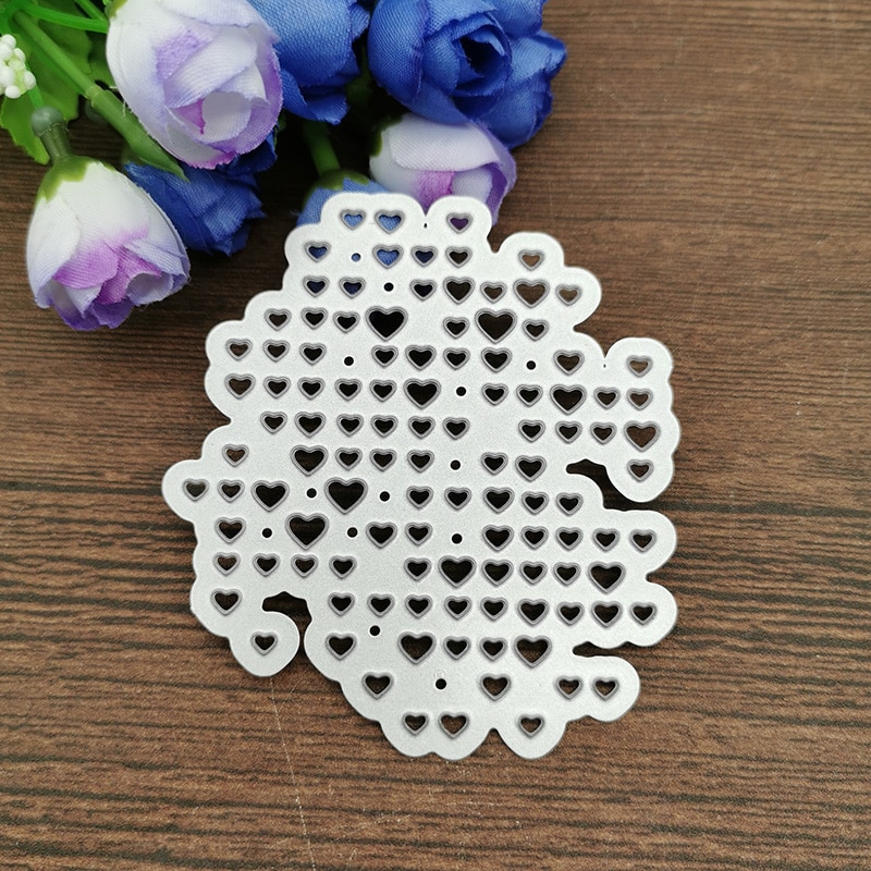 Kärlek hjärta bakgrund metall stansar scrapbooking metall skär stansar hantverk stämplar stansa prägling kort gör stencil ram