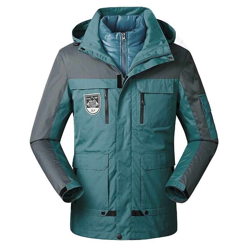 Winter Ski Jassen Mannen Outdoor Thermische Waterdicht Winddicht Snowboard Jassen Camping Trekking Wandelen Jas Sneeuw Skiën Jas: Denim  blue / XL