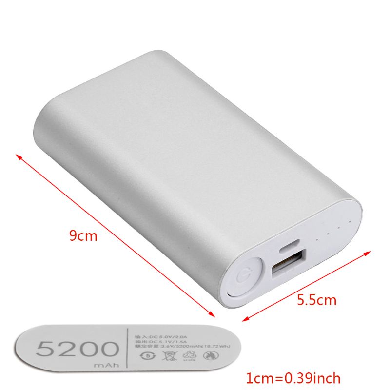 5200mah 5v usb power bank caso kit 2x18650 caixa de carregador bateria diy para o telefone gps 831d