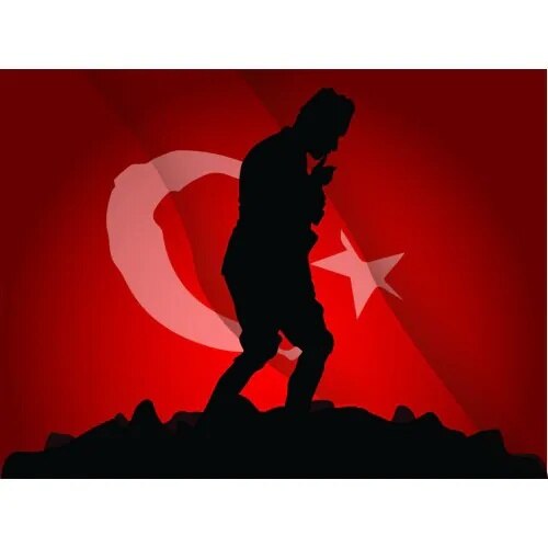 Poster Ataturk Turk Bayragİ 1M * 1M 310443641
