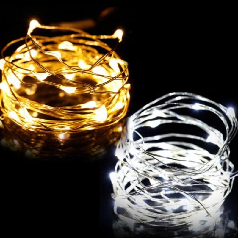 Led Copper Warm White Lighting Light String For Outdoor Wedding Room Background Christmas Tree Decor Waterfall Fairy Vine Lights