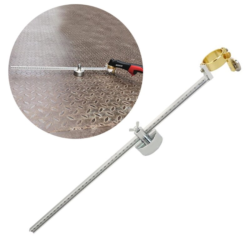 Torch Round Compass Cutting Roller Magnetic Guide Wheel Plasma Cutter Cutting Torch w/ Scale