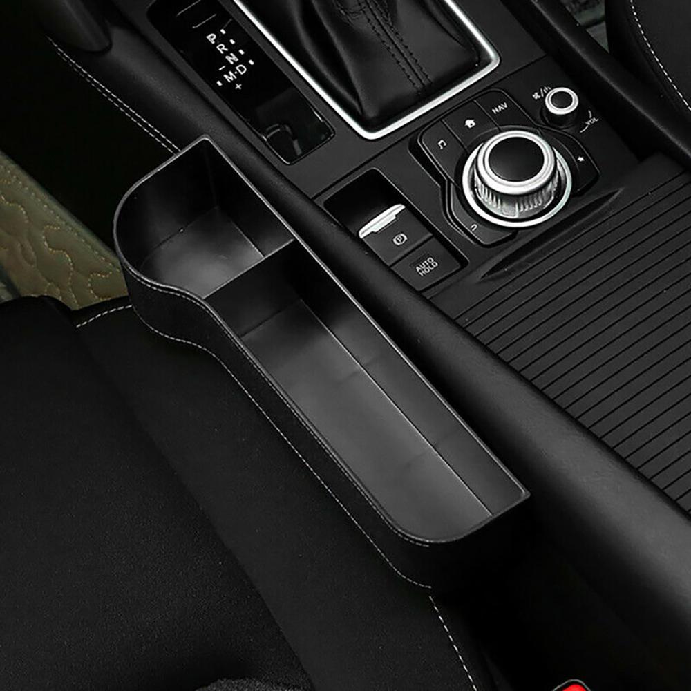 Caja Universal para hueco de asiento de coche, caja para asiento izquierdo/derecho, soporte para botellas de teléfono, caja para coches, accesorios para automóviles, color negro/Beige/marrón