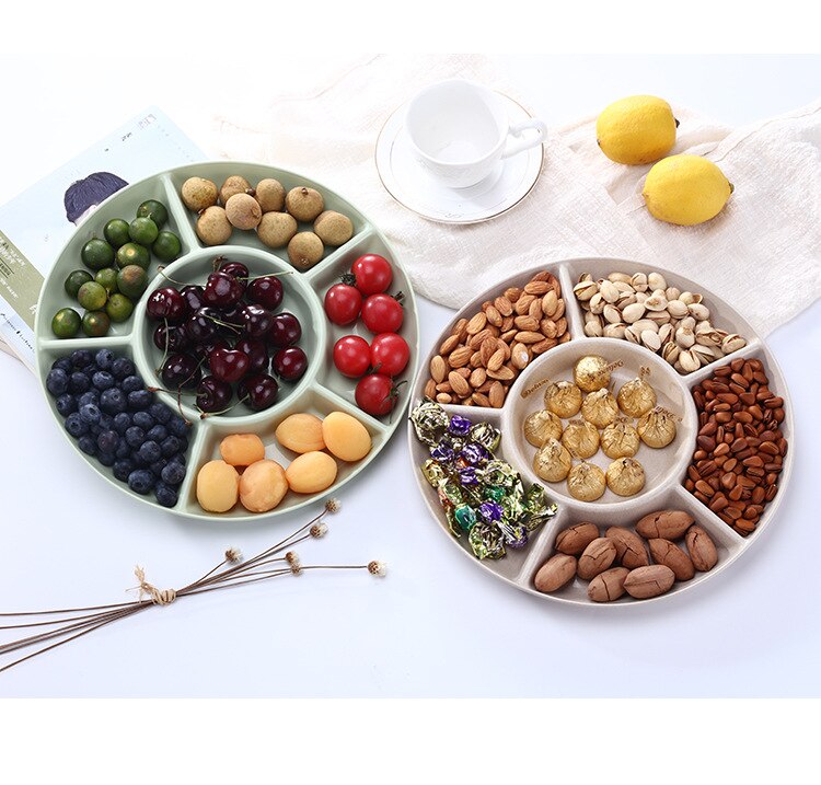 1PC 28.5CM Fruit Plastic Plates For Food Family Dessert Dish Snack Dish Party Home Maintenance Tray Plate Petisco OK 0810