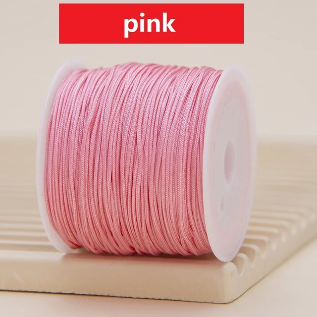 Corda in nylon per braccialetti, cordoncino per annodare cinese, filo per perline in nylon per braccialetti intrecciati, collane con perline e macramè