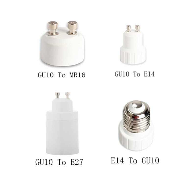 E14 GU10 MR16 Lamp Bases Light Bulb Adapter Lamp Holder Adapter Converters Bulb Socket Extender Socket Base Halogen