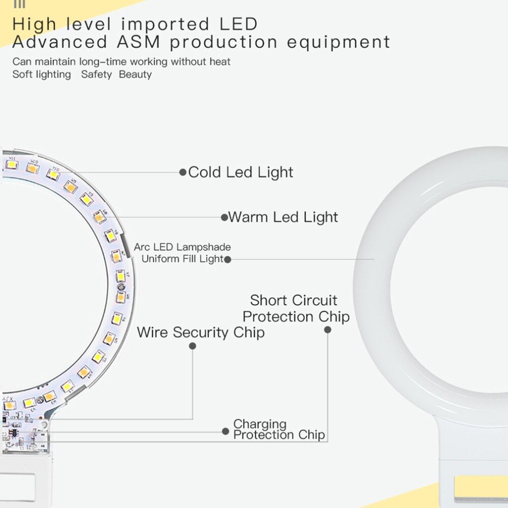 Neue LED Ring-Licht Lampe Bequem Clip für iPhone Samsung Xiaomi Android Handys Selfie Schönheit Licht für Video Blogger