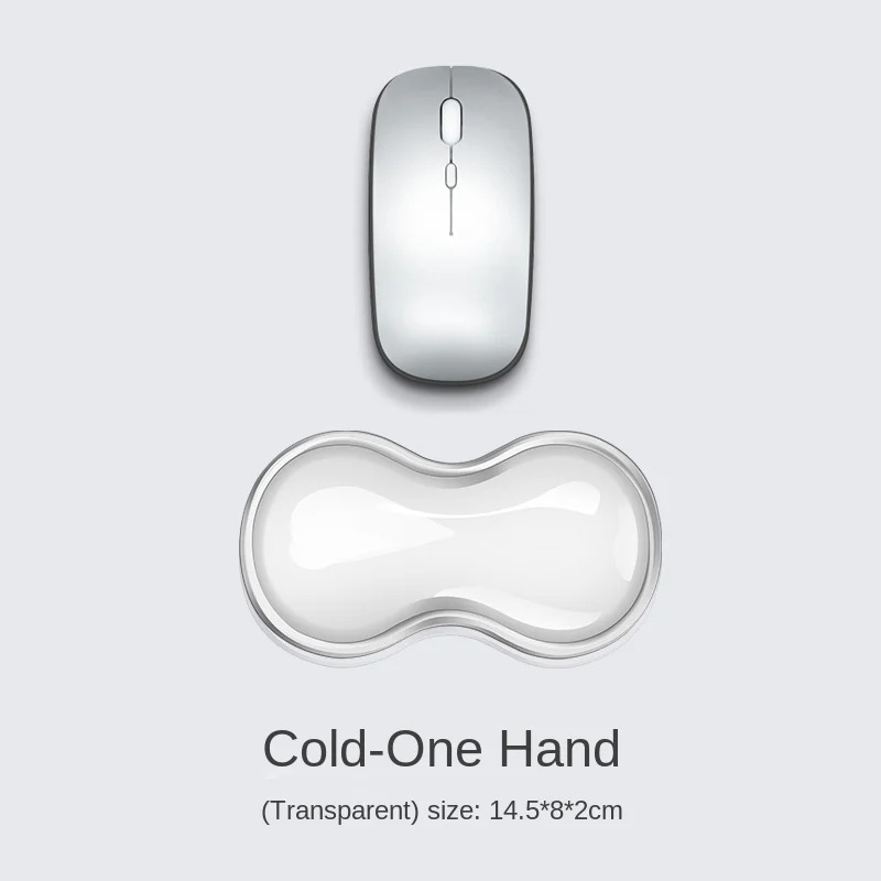 Ergonomic Mouse pad with wrist rest keyboard rest silicone transparent desktop office game console mouse wrist rest: Orange