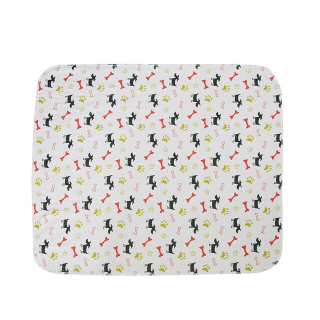 Dog Pad Three-layer Waterproof PVC Diapers Blanket Cute Pattern Water Absorption Pet Cat Urine Mat Reusable Pee Mattress Cushion: 70x80 / A