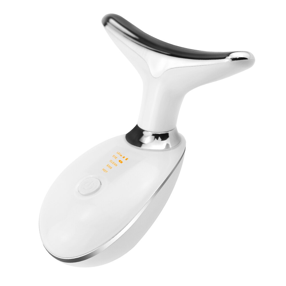 Terapia de fotones LED para cuello y herramienta para un levantamiento de rostro, vibración IPL, Reduce la piel, doble barbilla, dispositivo antiarrugas, 3 colores: Default Title