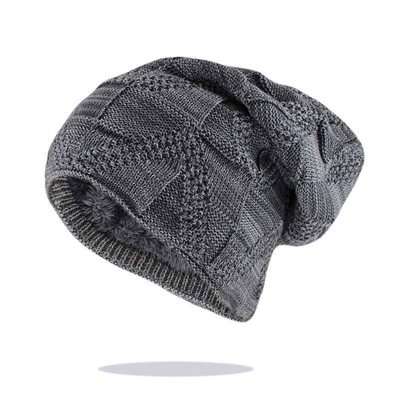 Stil vinter huer skullies mænd kvinder & #39 ;s varm hue strikket ben hue mærke mandlige farverige afslappet stjerne hatte kasket: Grå