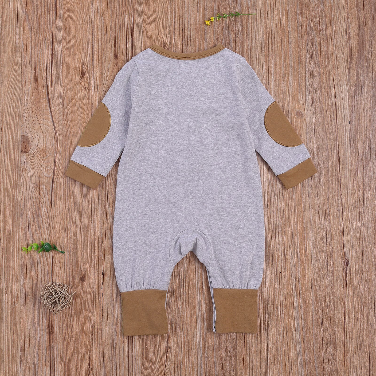FOCUSNORM Autumn Infant Baby Boys Girls Rompers Striped Patchwork Long Sleeve Button Cotton Jumpsuits 0-18M