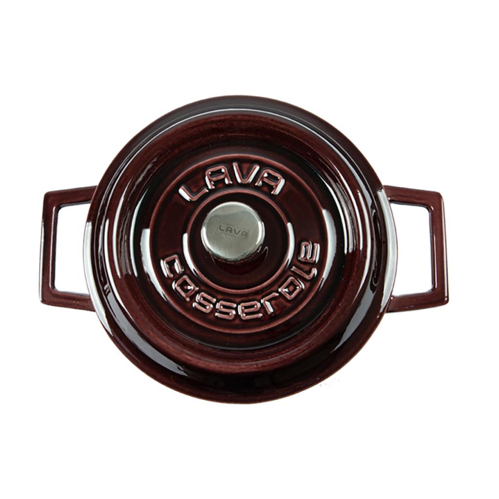 Lava Premium Round Cast Iron Dutch Oven 7.87 In 20 Cm Non Stick Enamelled Kitchenware Pot With Lid Ceramic Cookware