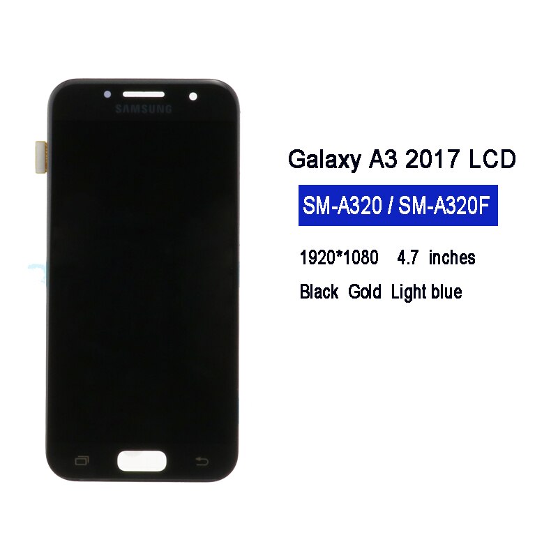 4.7&quot;Original AMOLED LCD Display For Samsung Galaxy A3 A320 A320F LCD Display Touch Screen Digitizer Assembly Replacement