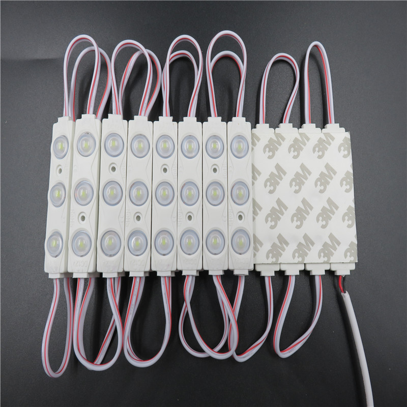 Neue Ultra helligkeit 200 stücke/viel 2835 3LED Injektion LED modul, 12V, 1,5 w, mit objektiv, Wasserdichte IP65, Aluminium substrat LED-modul
