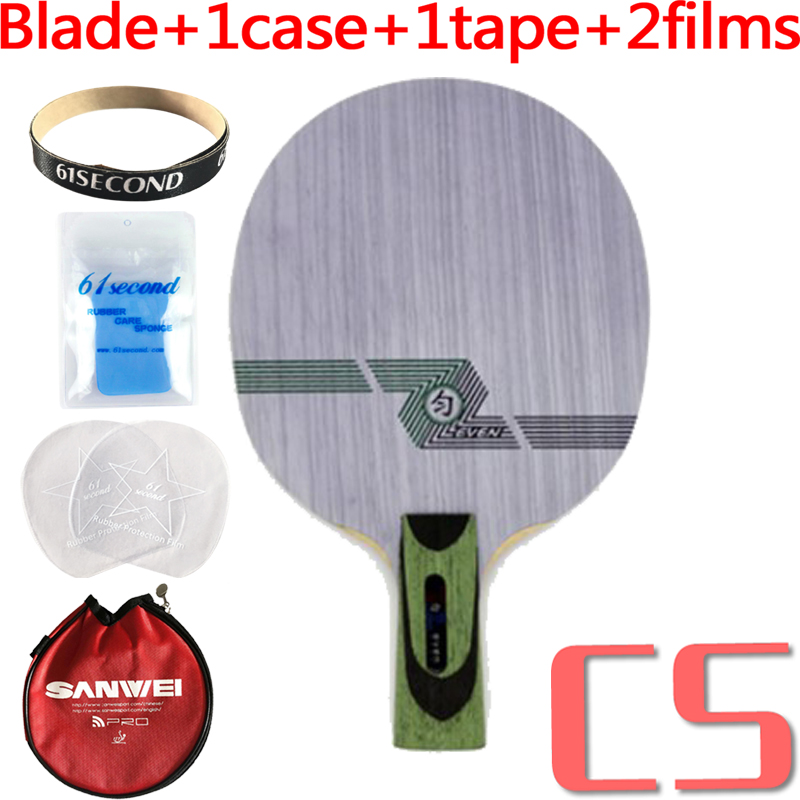 Sanwei Groene Zelfs (QY-1091, 11 Ply Zelfs Hout, Controle) tafeltennis Blade Voor 40 + Racket Ping Pong Bat: CS with YM case