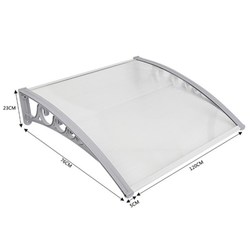 Top Easy To Install Awnings Outdoor POLYCARBONATE Front Door Window Awning Patio Cover Canopy Door Window Accessory HWC: 80x120cm