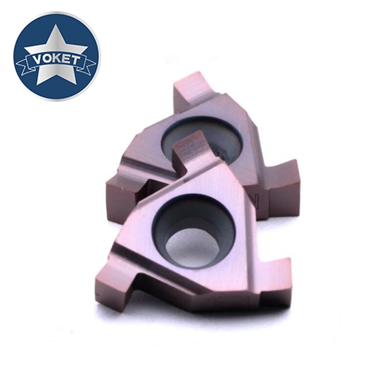 VOKET Lathe inner hole circlip groove blade T11N T16N stainless steel alloy cutter head with internal thread turning tool holder