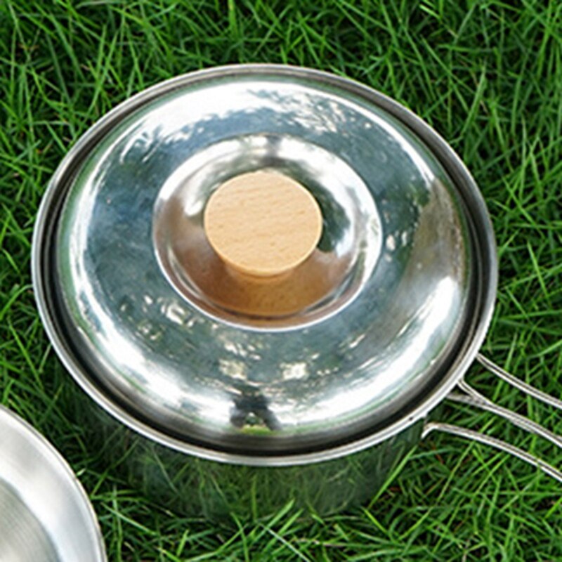 Outdoor Kookgerei Camping Pot Vouwen Servies Cup Met Deksel Opvouwbare Handvat Toerisme Servies