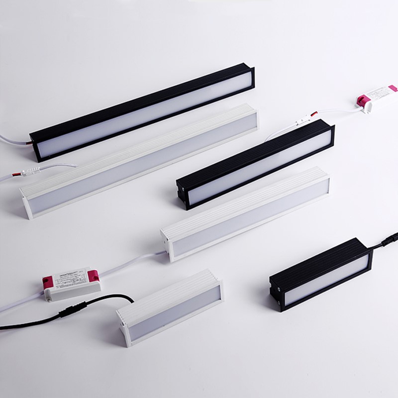 Dimbare LED Downlight Spot Light 10w 20W 30W lijn lichtbalk creatieve lineaire lange strip woonkamer gang licht Verzonken